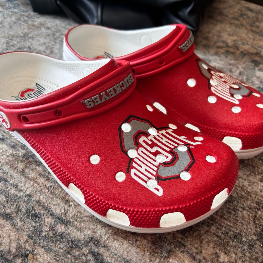 Ohio State Kids' Red Slip-On Clogs